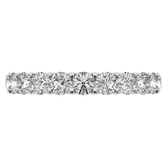 11-stone 3mm Round Moissanite Anniversary Band - Picture 5 of 16